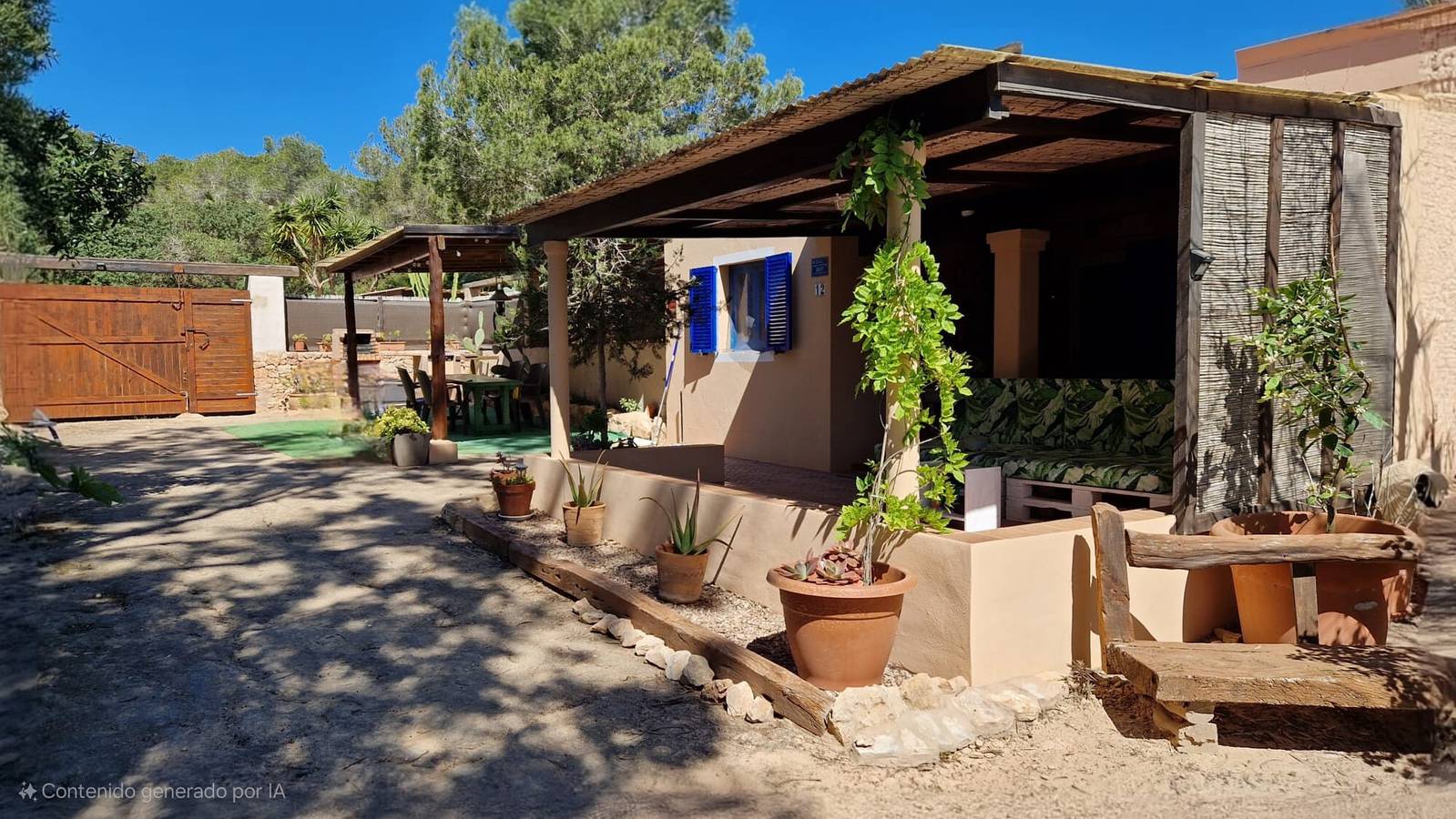 Bungalow 'Casita 12' mit privater Terrasse, Wi-Fi und Klimaanlage in Formentera, Formenteras Küste