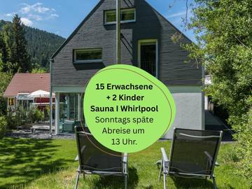 Ferienhaus für 17 Personen, mit Garten und Whirlpool sowie Sauna, kinderfreundlich in Kinzigtal