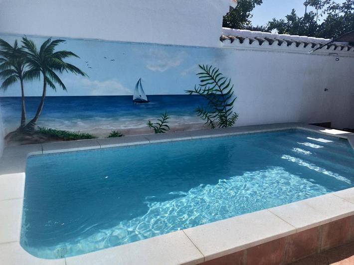 Ferienhaus für 5 Personen, mit Terrasse und Pool