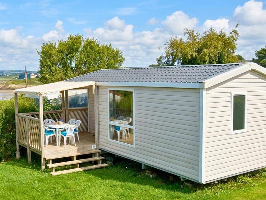 Camping Pors Ar Vag - Mobilhome 4 personnes - Mobil-home premium avec vue sur mer in Plomodiern, Région de Châteaulin