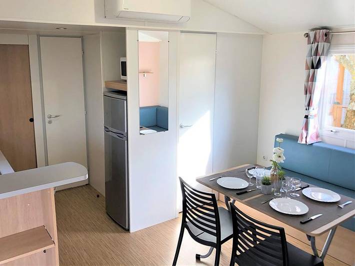 Camping La Grange Neuve - Mobilheim 4 personen - Confort Tv - Gartenviertel in Sigean, Mittelmeerküste (Frankreich)