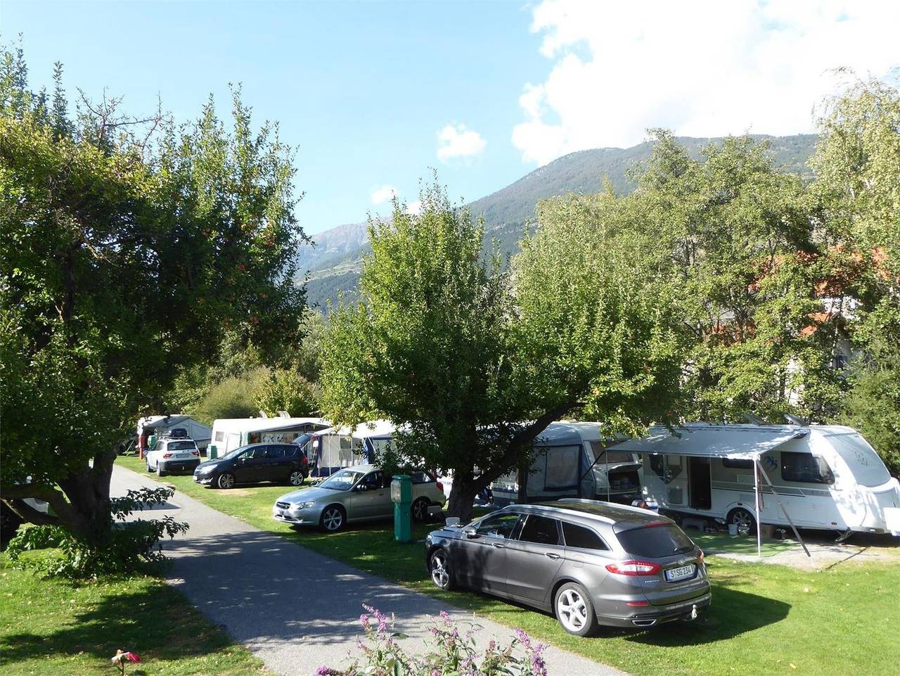 Camping Badlerhof - Komfortplatz 80-100m² inkl. 2 Personen in Laas, Nationalpark Stilfser Joch