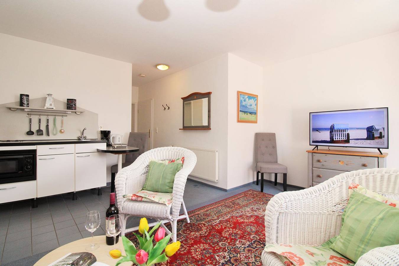 Ganze Wohnung, Res. Wischuer We 22: freundliche und helle 2-Zimmer-Fewo mit Balkon in Wischuer, Biendorf