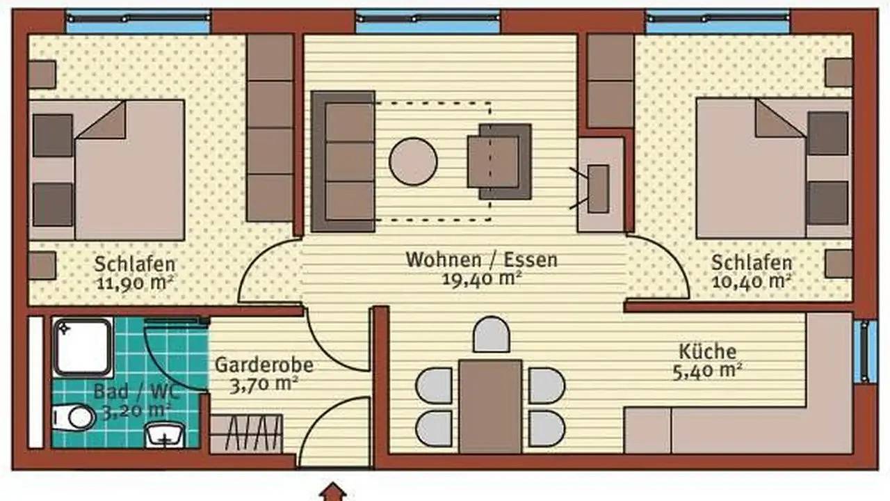Ganze Ferienwohnung, Ferienwohnung für 6 Personen (54 m²) in Bartholomäberg in Bartholomäberg, Schruns-Tschagguns