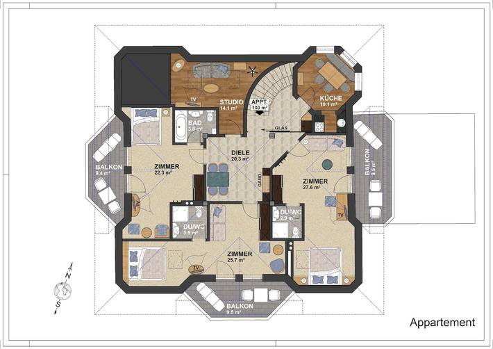 Ganze Ferienwohnung, Appartement Castelbell in Stubaier Alpen, Sölden (Österreich)
