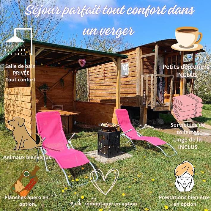 Camping pour 2 personnes, avec Balcon ainsi que Terrasse et Jardin