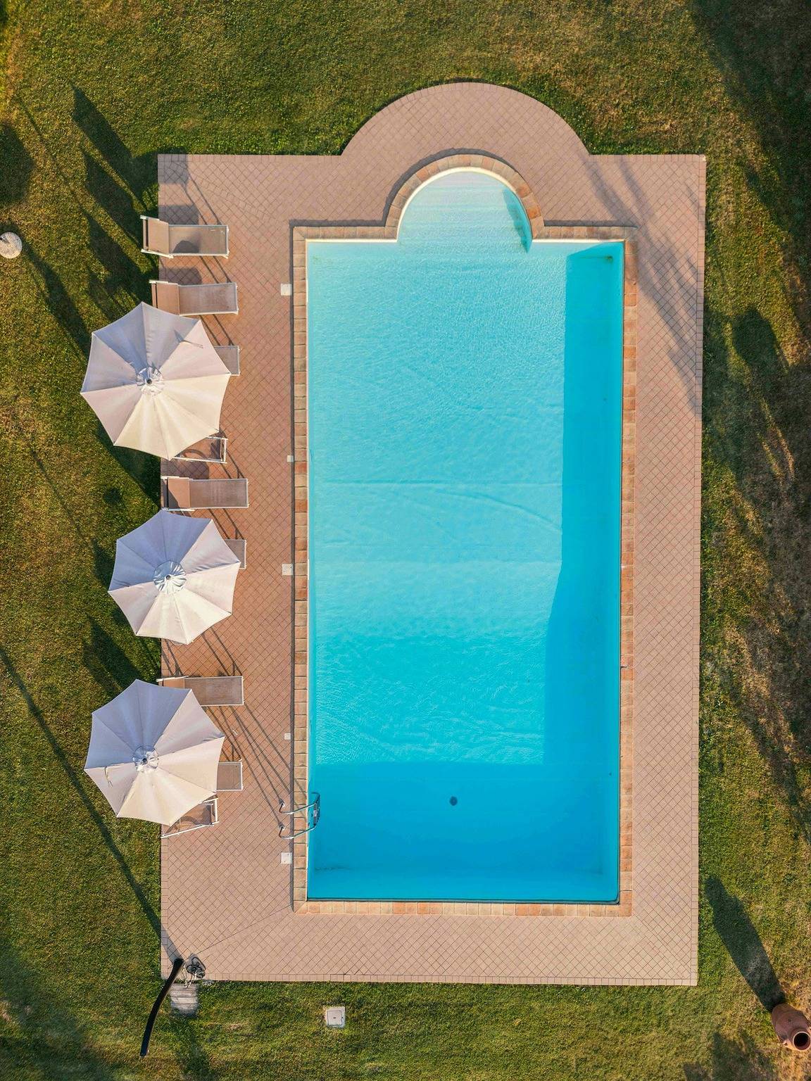 Casale mit Panorama-Pool inmitten von Olivenhainen in Bibbiena, Casentino
