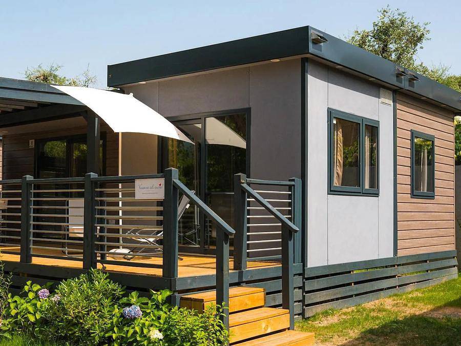 Weekend Glamping Resort - Mobilheim 5 personen - Cottage Next Xxl 2.0 in San Felice del Benaco, Gardasee-Berge