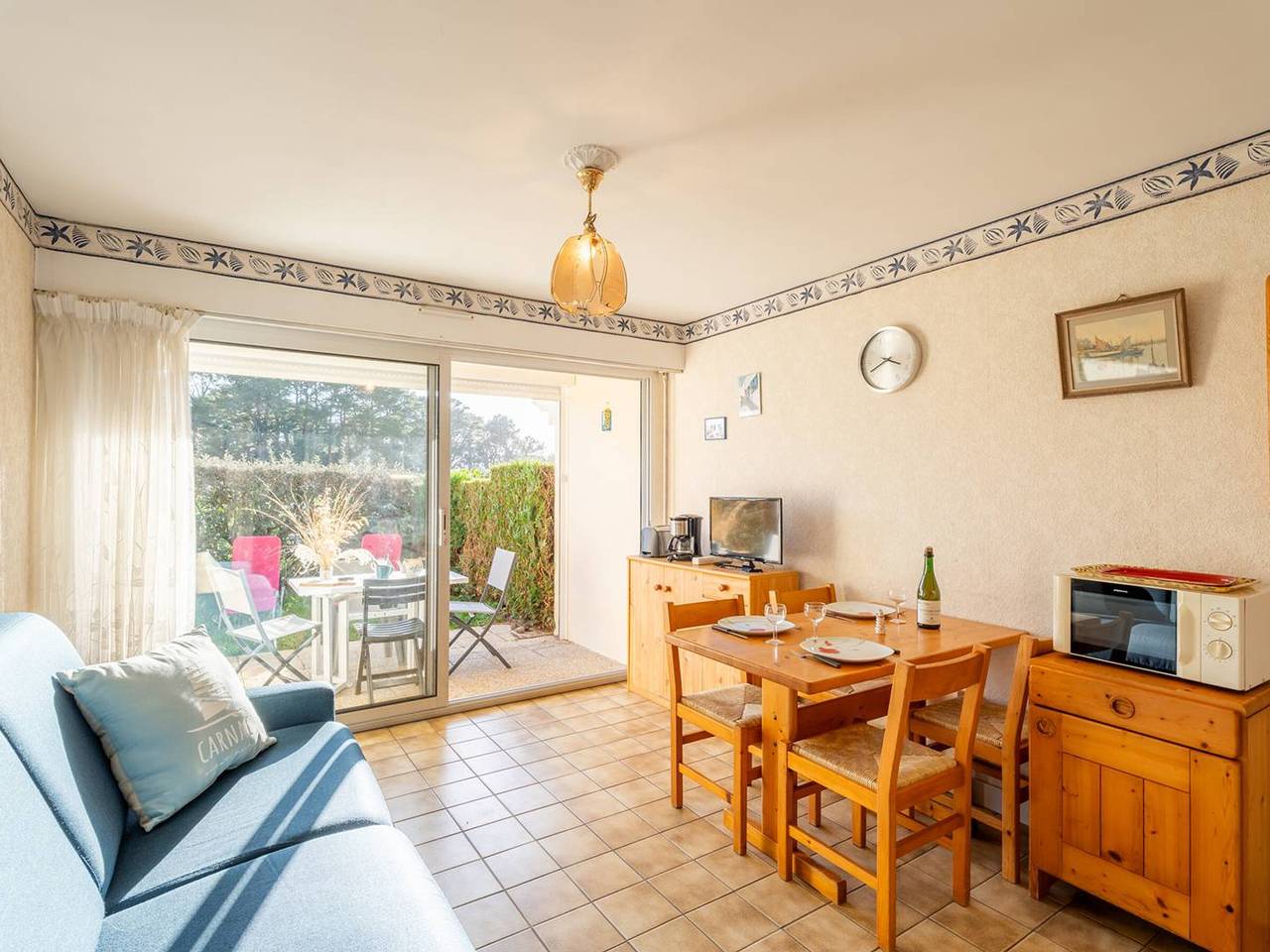 Ganzes Studio, Studio Kabine in Carnac - 50m vom Strand, Terrasse, Parkplatz, Haustier erlaubt in Carnac Plage, Carnac