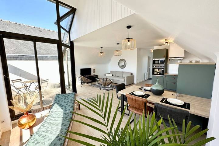 Apartamento entero, Apartamento de vacaciones para 2 personas con balcón in Plage de Port Fontaine-Lomener, Ploemeur