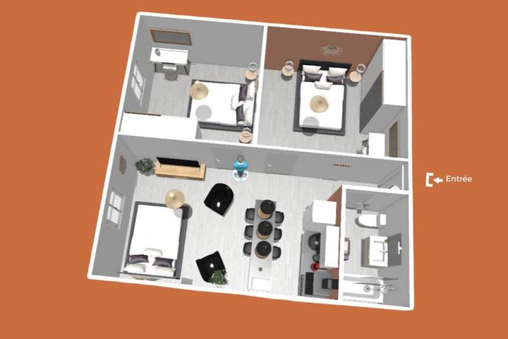 Gîte pour 6 personnes, avec vue à Bourg-en-Bresse - 3