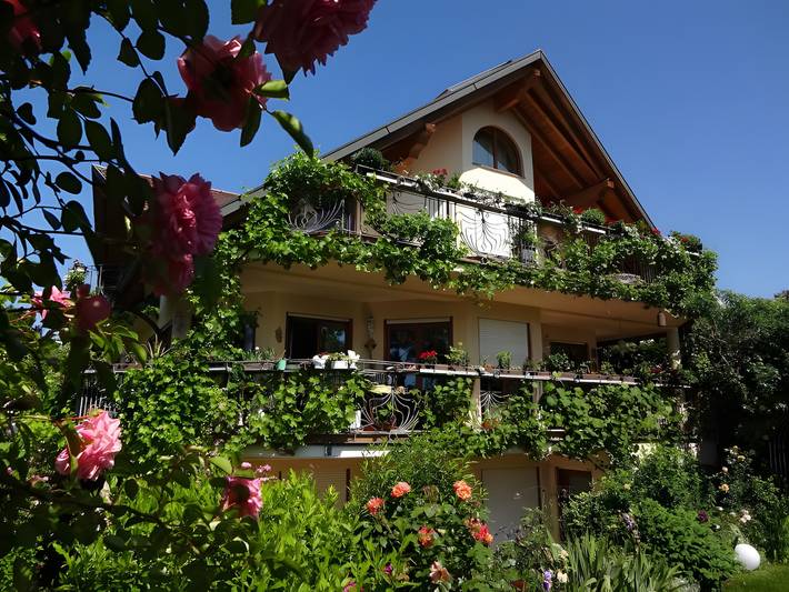 Ganze Wohnung, Ferien-Studio Säntisblick Og – See- und Alpenblick, Balkon und Wlan in Radolfzell, Radolfzell am Bodensee