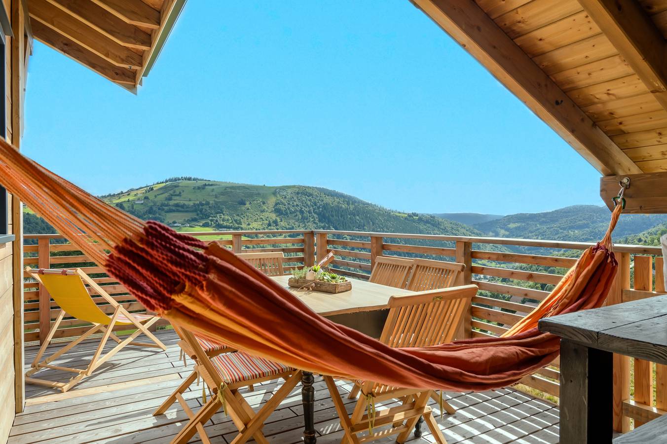 Chalet 'Le Amélie' mit Bergblick, privater Terrasse und Wlan in La Bresse, Regionaler Naturpark Belchen der Vogesen