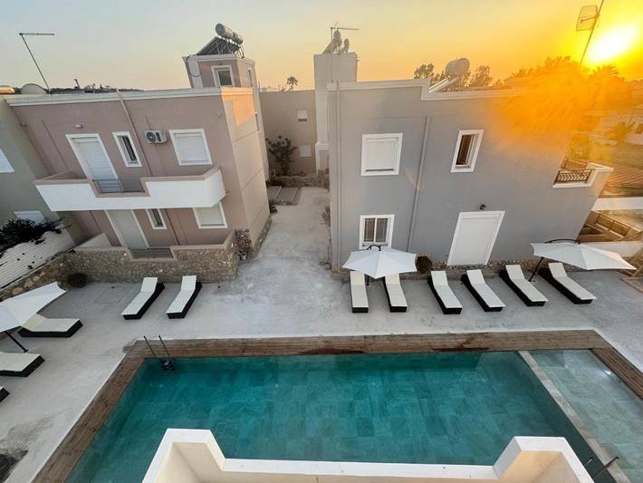 Vakantieappartement voor 5 personen, with tuin and zwembad as well as uitzicht, kindvriendelijk op Kos