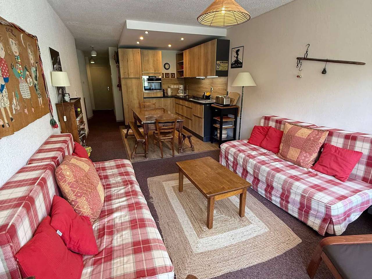 Ganze Wohnung, 3-Zimmer-Wohnung an der Piste, 7. Stock in Prapoutel, Les Adrets