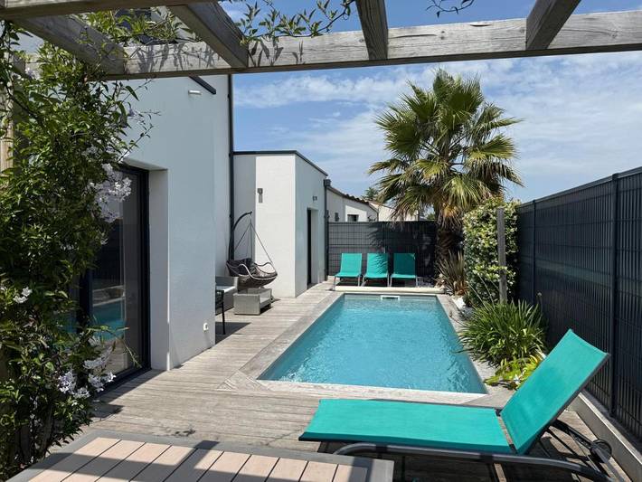 Villa pour 8 personnes, avec Terrasse ainsi que Jardin et Piscine à Vaux-sur-Mer