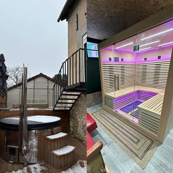 Maison de vacances pour 8 personnes, avec terrasse ainsi que jacuzzi et sauna