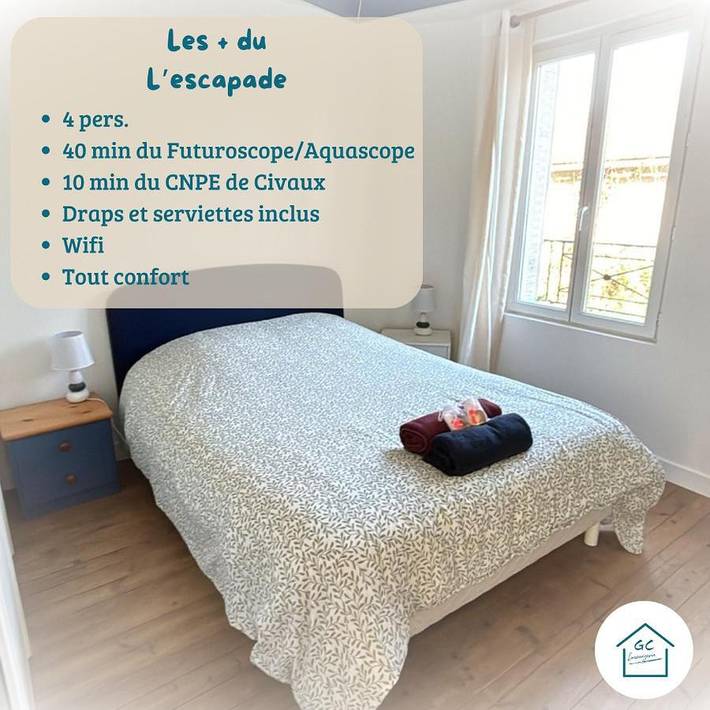 Appartement de vacances pour 4 personnes, avec jardin et terrasse