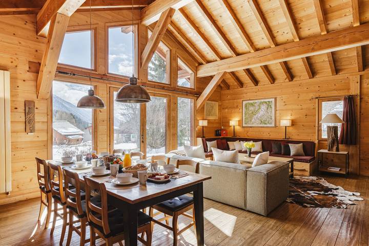 Location de vacances pour 8 personnes, avec balcon et jardin dans Gare de Montroc-le-Planet - 3