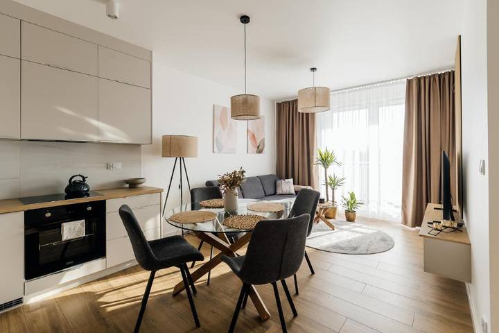 Apartament wakacyjny dla 4 osób, z widok i balkon, zwierzęta dozwolone w Siemiatycze