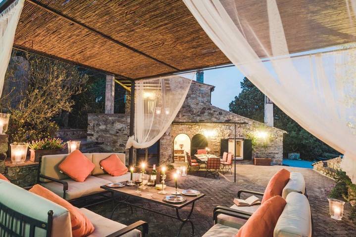 Ferienhaus für 3 Personen, mit Terrasse und Garten sowie Pool und Ausblick in Monte Argentario