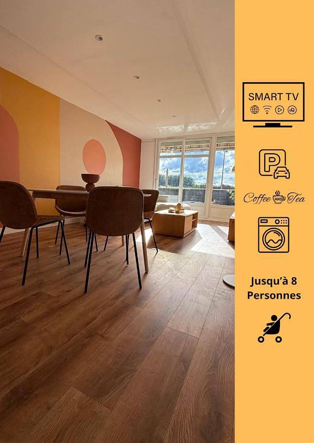 Appartement de vacances pour 8 personnes, avec balcon