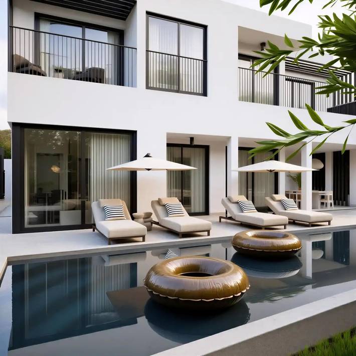 Villa pour 8 personnes, avec jardin et sauna ainsi que balcon et piscine dans Rab