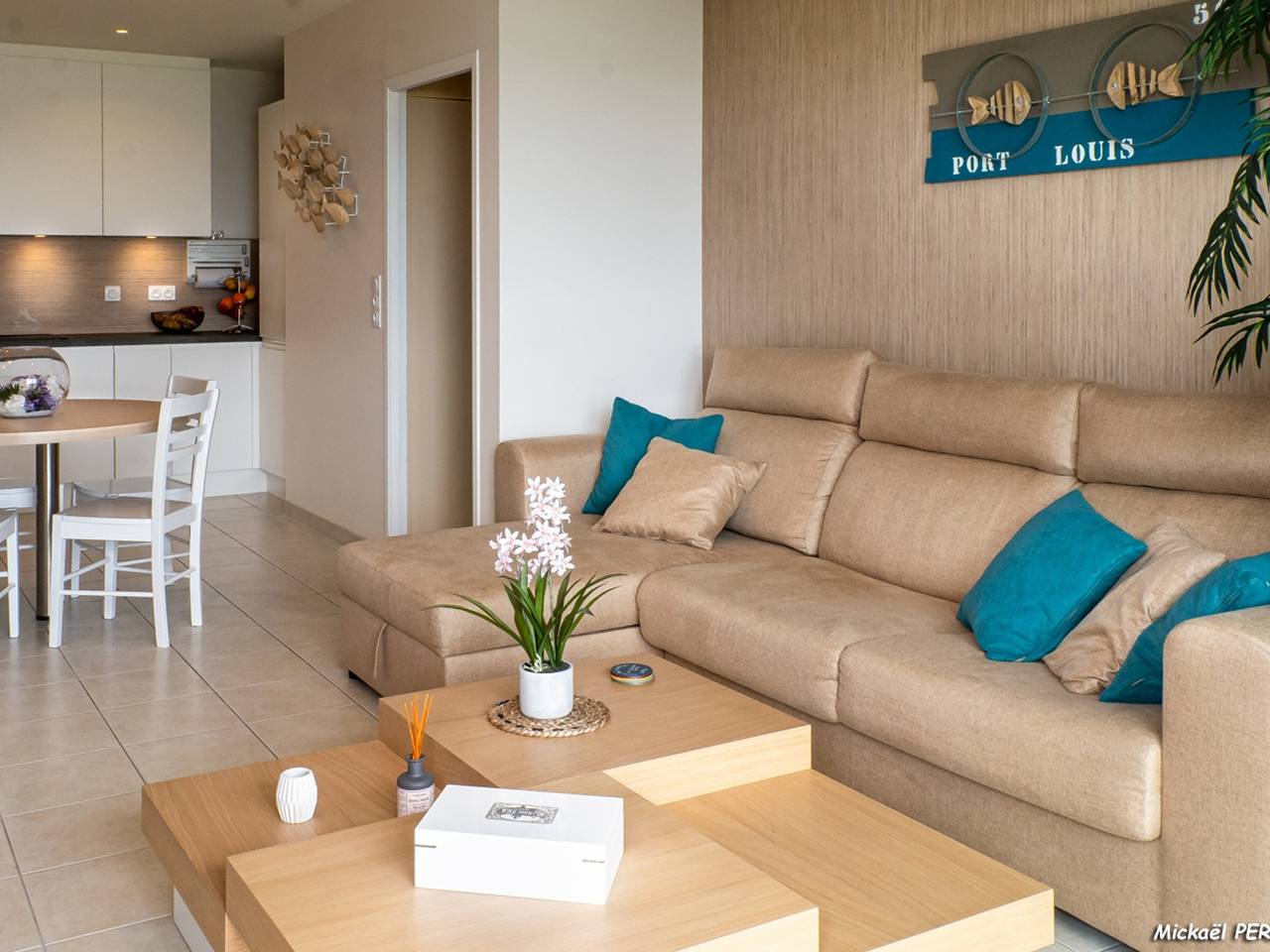 Apartamento entero, Port-Louis: Apartamento T2 con Terraza, Aparcamiento y Wifi in Port-Louis, Côte des Mégalithes