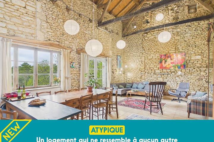 Gîte pour 11 personnes, avec Jardin et Piscine