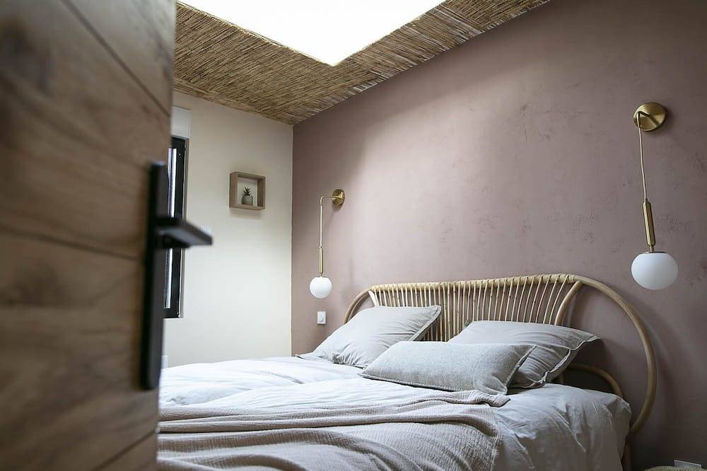 Le Refuge-Kabine-Luxus-barrierefreies Badezimmer-Blick auf den Wald in Hardelot Plage, Neufchâtel-Hardelot