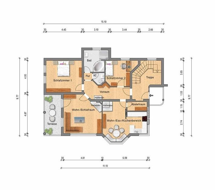 Ferienwohnung für 6 Personen, mit Terrasse und Garten sowie Ausblick in Radstadt - 3