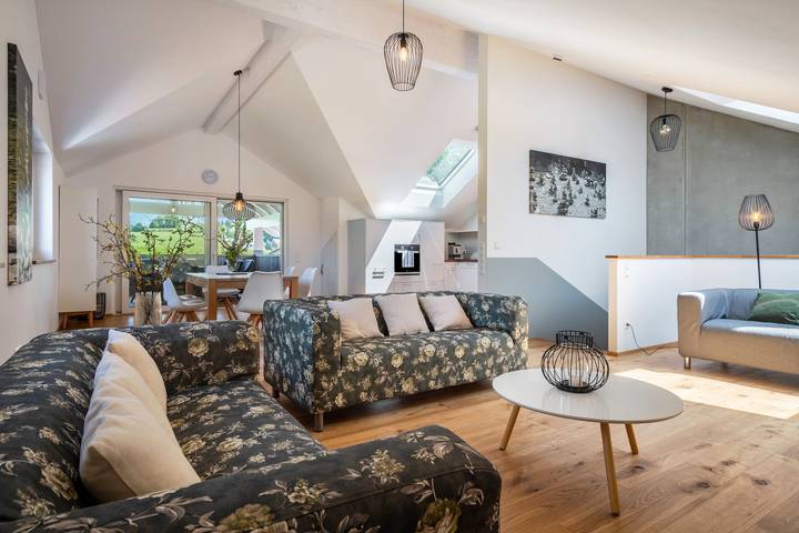 Vakantiewoning voor 6 personen, met uitzicht op het meer en tuin in Lindau
