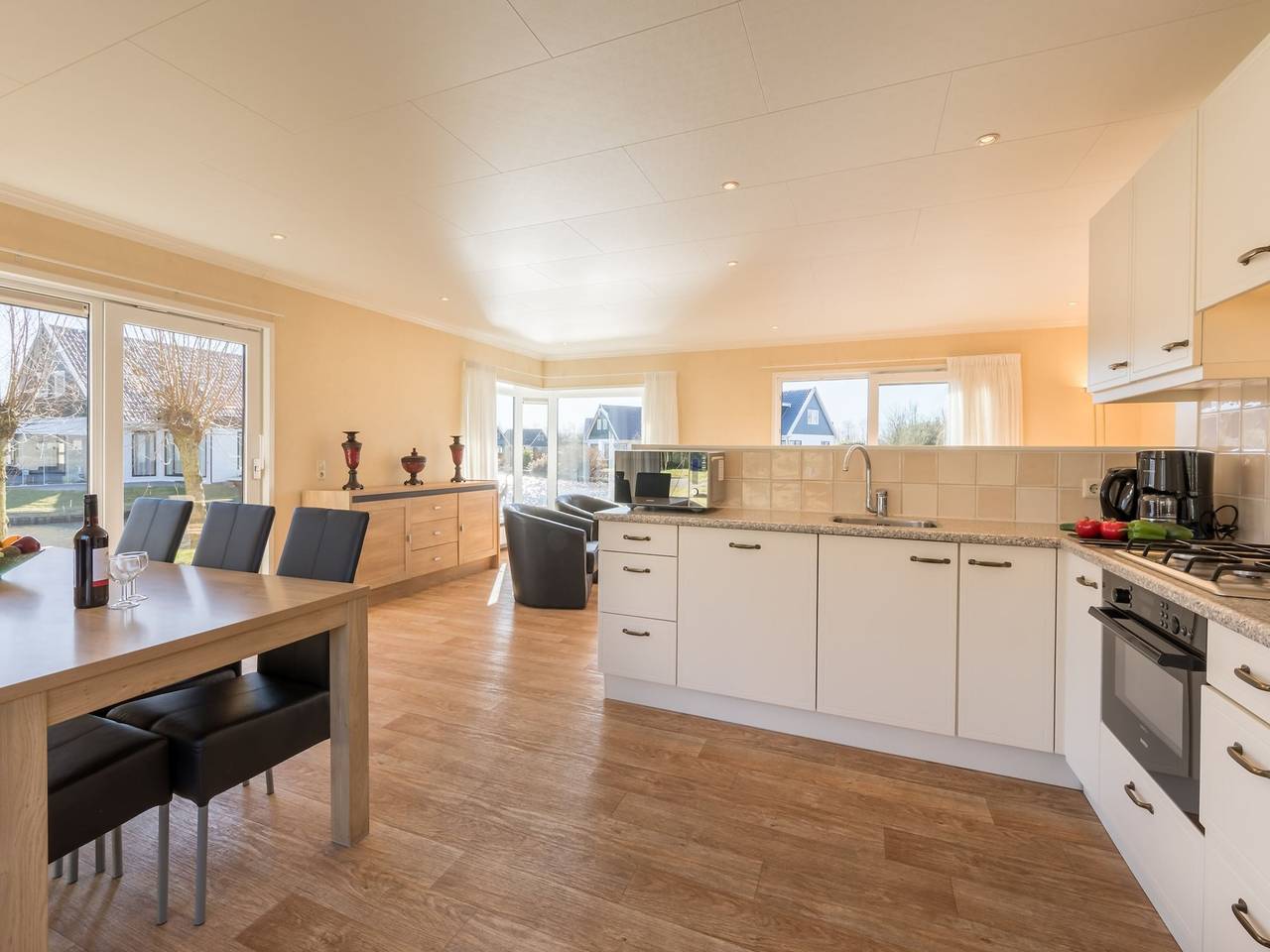 Detached villa with washing machine, around a lake area in Drenthe