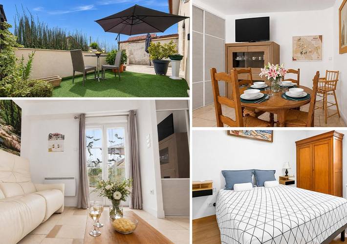 Gîte pour 2 personnes, avec terrasse et vue dans Gemeaux