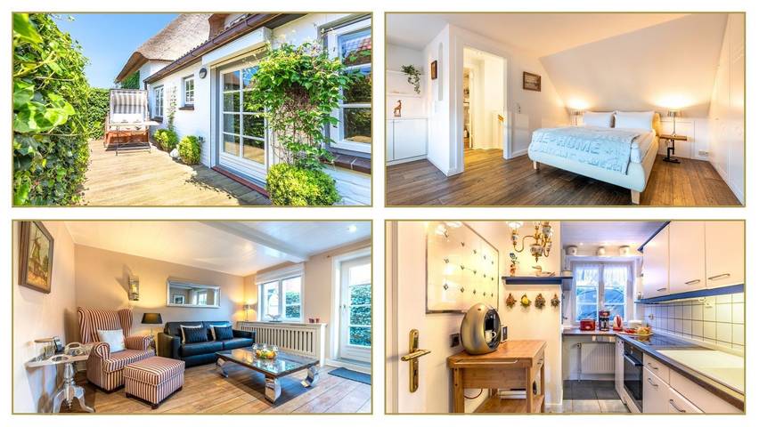 Ferienwohnung für 4 Personen, mit Balkon/Terrasse und Terrasse sowie Ausblick in Oevenum