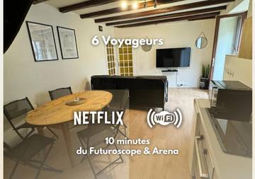 Gîte pour 6 personnes, avec terrasse à Migné-Auxances