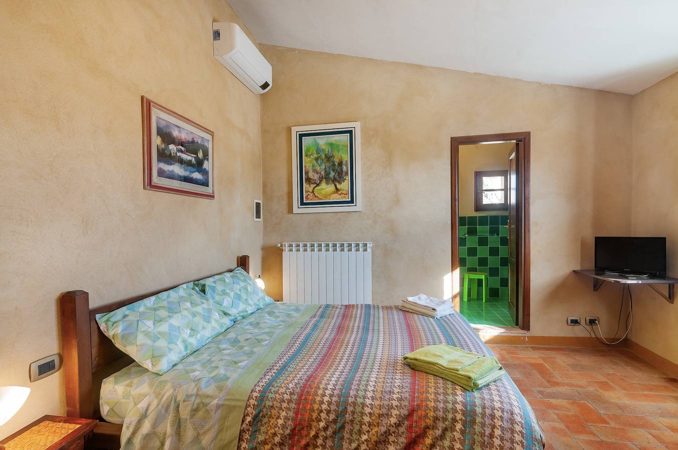 Zimmer Verde 'Borghetto San Filippo' mit Gemeinschaftspool, Wlan und Klimaanlage in San Filippo A Ponzano, Barberino Tavarnelle