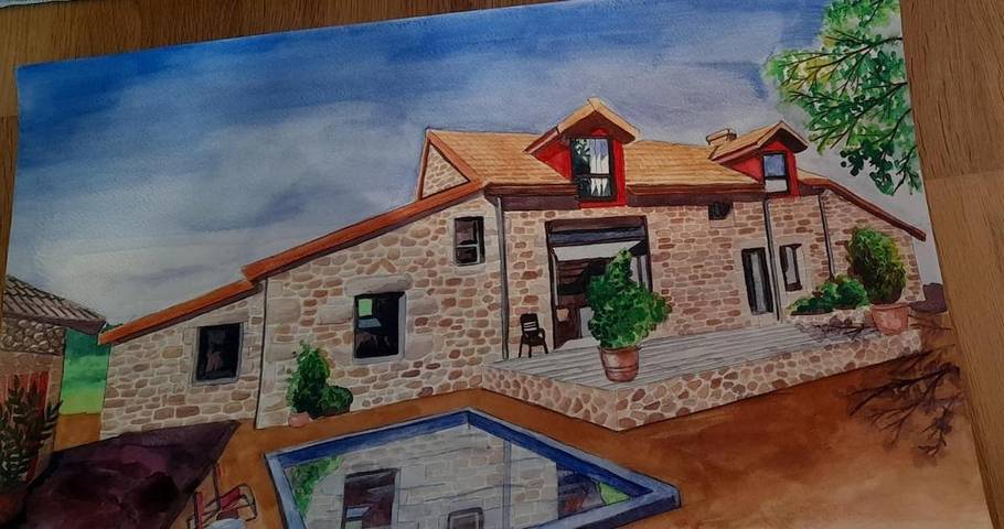 Location de vacances pour 8 personnes, avec vue ainsi que terrasse et piscine, animaux acceptés à Saint-Bonnet-de-Joux - 2