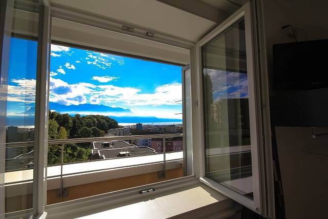Abaca Hotel - Einzel-Doppelzimmer grosses Bett in Vevey, Genfer See