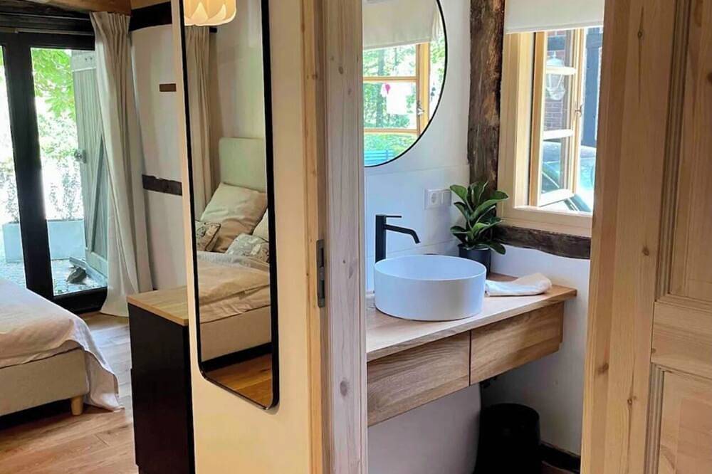 Zauberhaftes Tiny House mit Kamin an der Elbe in Hittbergen, Elbtalaue