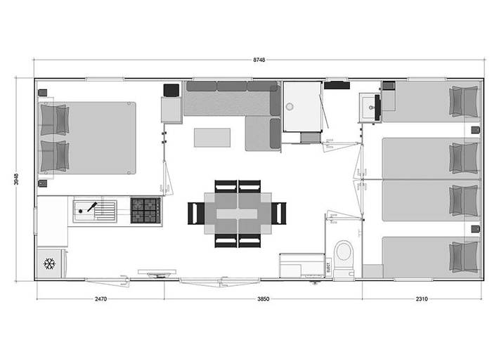 Location de vacances pour 6 personnes, avec jardin ainsi que piscine et vue à La Calotterie - 4