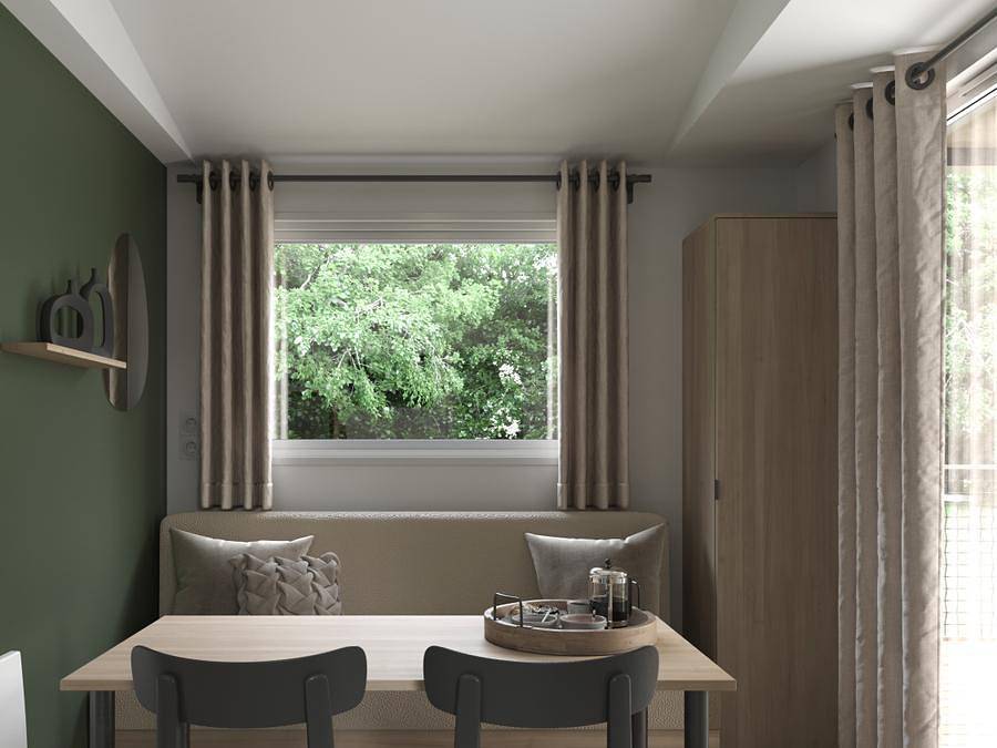 Camping maeva Escapades La Citadelle  - Mobilheim 5 personen - Mobilheim Select Tv Lv Clim Plancha - 2 Zimmer - 4 Erwachsene + 1 Kind in Loches, Loches und Umgebung