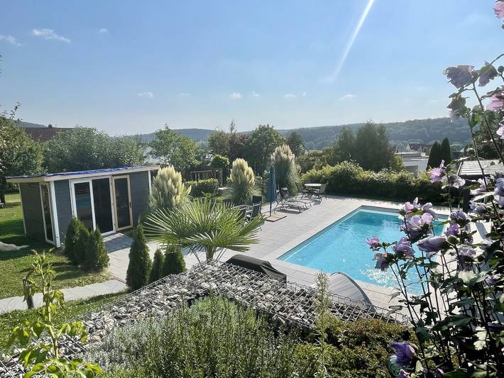 Ferienwohnung für 4 Personen, mit Balkon und Balkon/Terrasse sowie Terrasse und Garten in Rhön-Bayern - 4