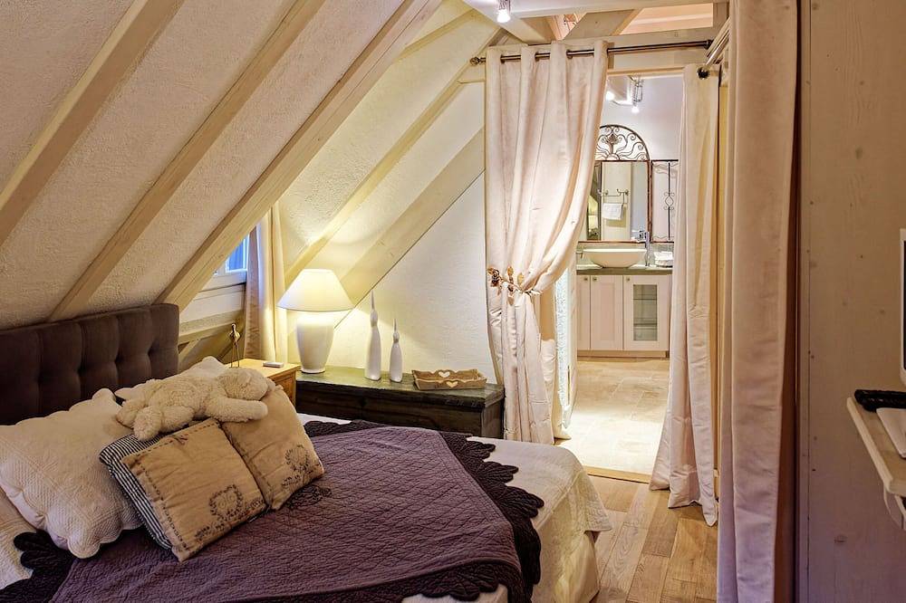Ganze Wohnung, Der Weißstorch ***** - Ausgefallene Loft-Apartment mit spektakulärer Aussicht. in Riquewihr, Regionaler Naturpark Belchen der Vogesen