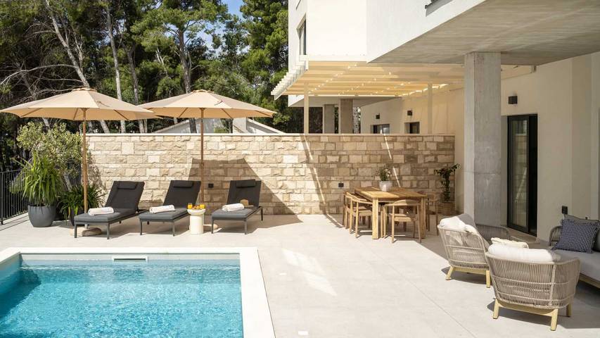 Villa für 8 Personen, mit Terrasse und Garten sowie Pool auf Hvar - 4