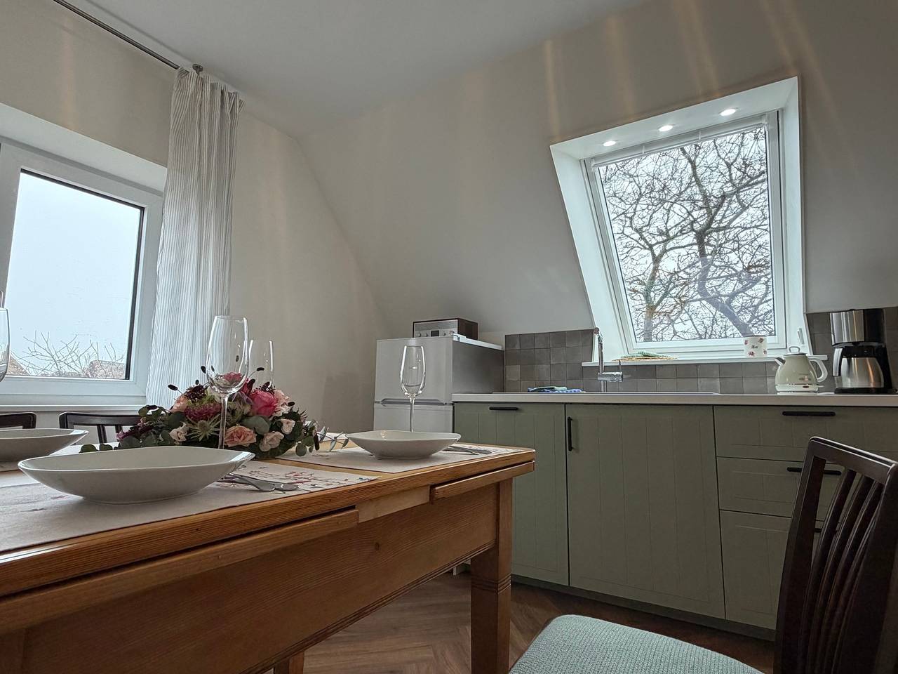 Ganze Wohnung, Wohnung Himmelreich mit Meerblick im Langhaus Aussichtsreich in Oland, Langeneß