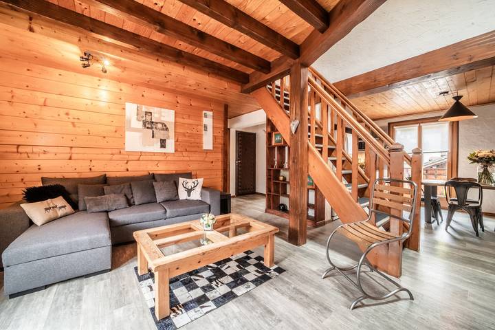 Ganze Wohnung, Appartement „Chalet – Le Caribou“ mit Bergblick, Balkon und WLAN in Morzine, Les Portes du Soleil