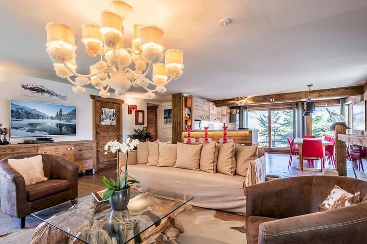 Location de vacances pour 10 personnes, avec jardin dans Courchevel 1300 (Le Praz)