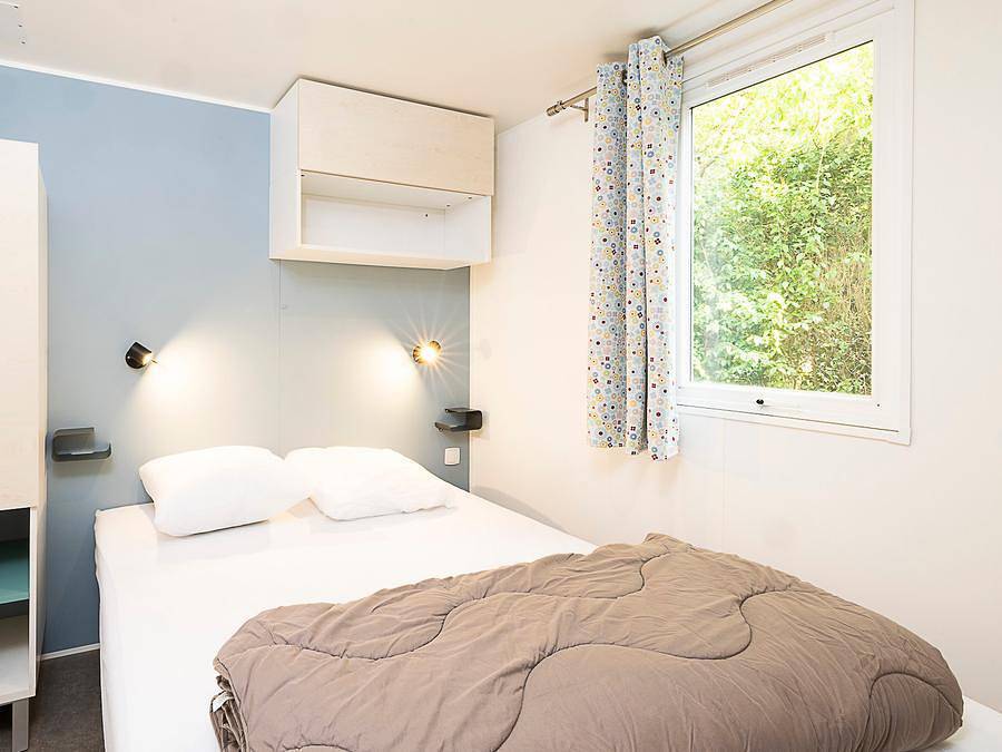 Flower camping La Dordogne Verte - Mobilheim 8 personen - Mobilheim Tribu Confort 48m² (4 Zimmer) - 2 Badezimmer + Tv + Klima + Terrasse in Saint-Aulaye, Périgord Vert