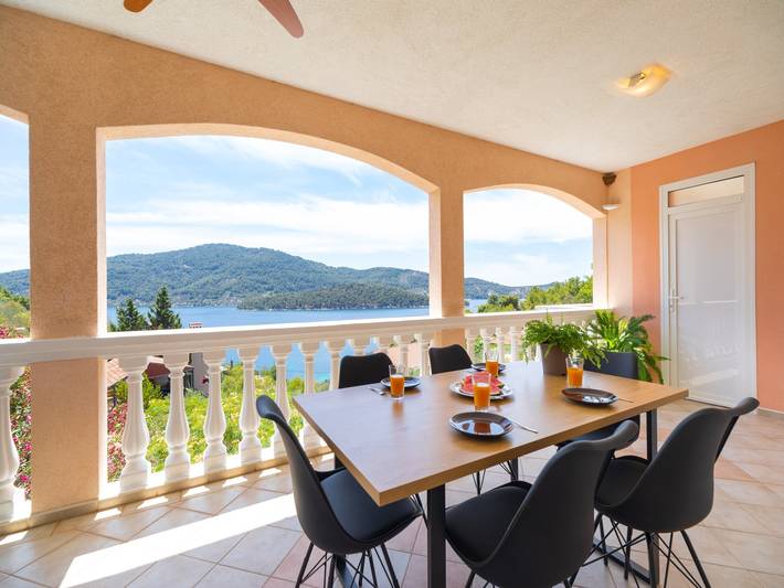 Holiday Home Diana - Two Bedroom Apartment with Terrace and Sea View in Vela Luka, Korcula